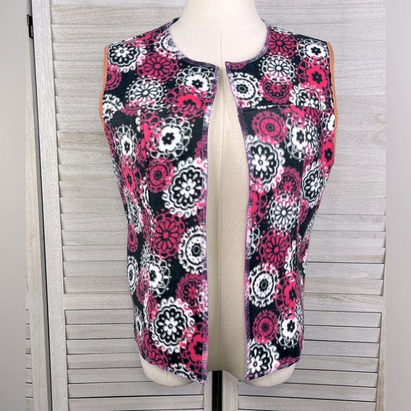 Handmade Reversible Patchwork Vest Faux Suede/Fleece-S/M - Picture 3 of 4